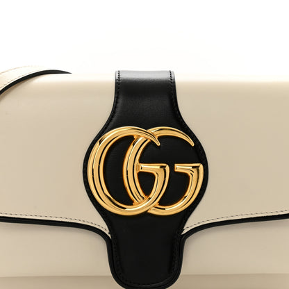 Gucci Vitello Palmellato Lux Bi-Color Small Arli Flap Shoulder Bag Mystic White Black 9 of 14