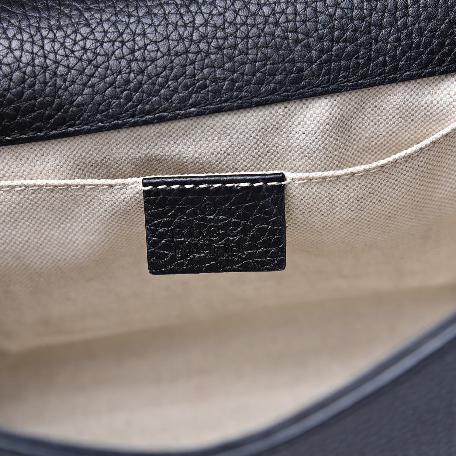 Gucci Calfskin Mini GG Marmont Top Handle Bag Black 6 of 13