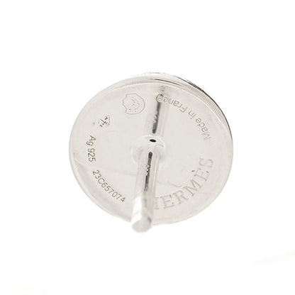 Hermes Sterling Silver TPM Ex-Libris Earrings 5 of 5