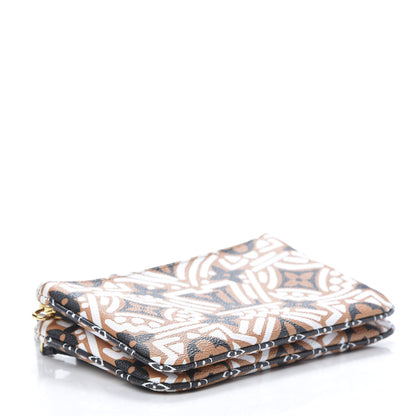 Louis Vuitton Monogram Giant Crafty Double Zip Pochette Creme Caramel 4 of 11