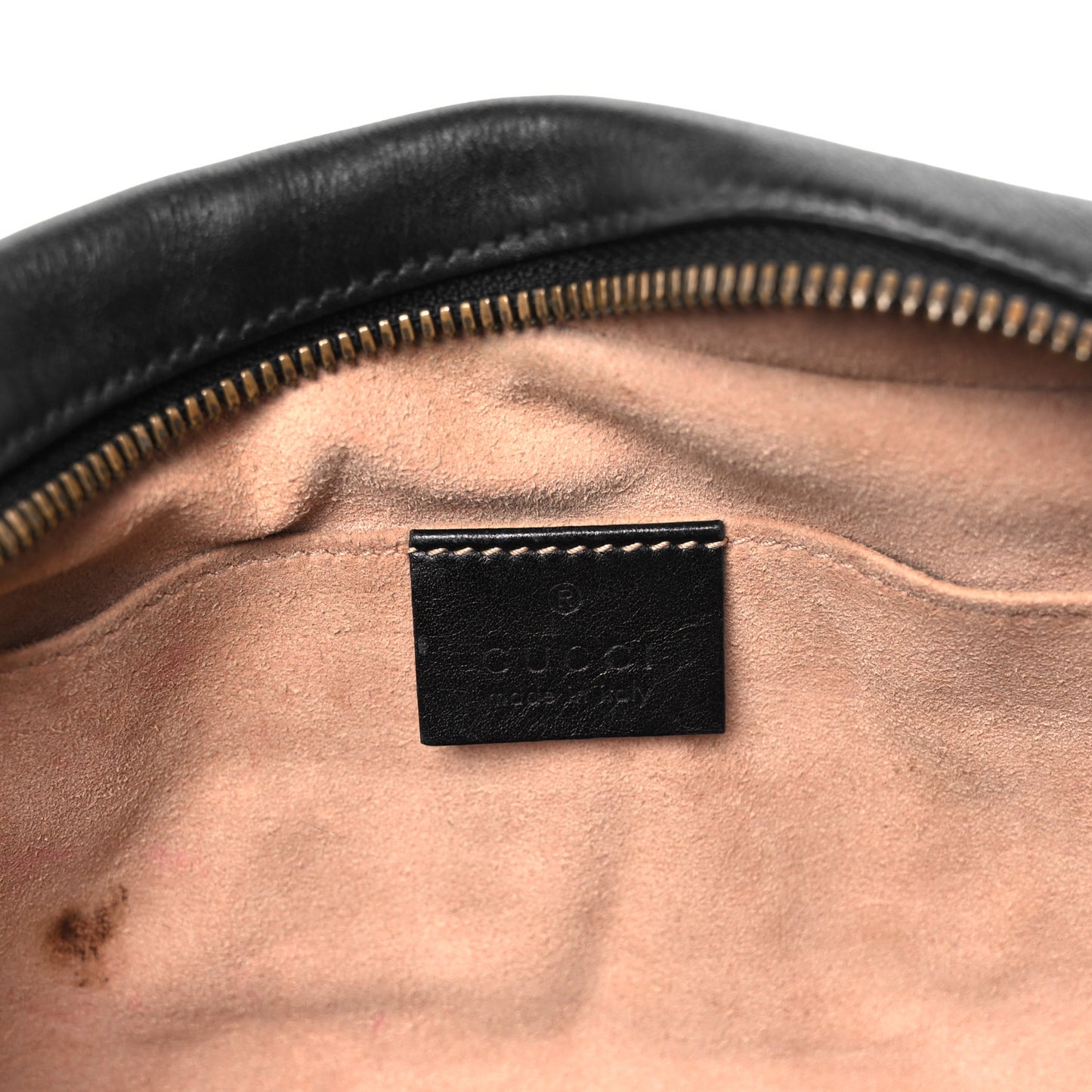 Calfskin Matelasse Small GG Marmont Chain Shoulder Bag Black