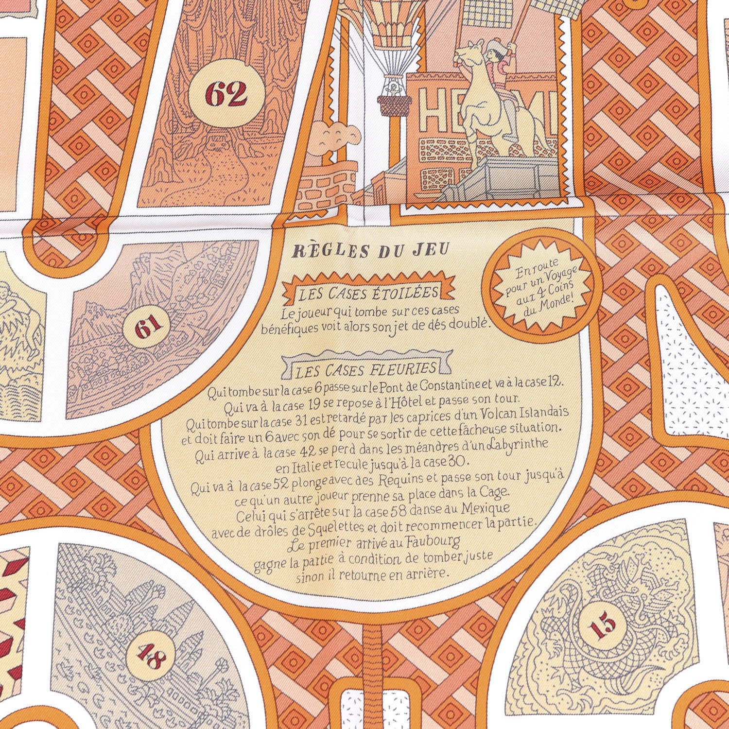 Hermes Silk Le Tour Du Monde En 63 Cases Scarf 90 4 of 6