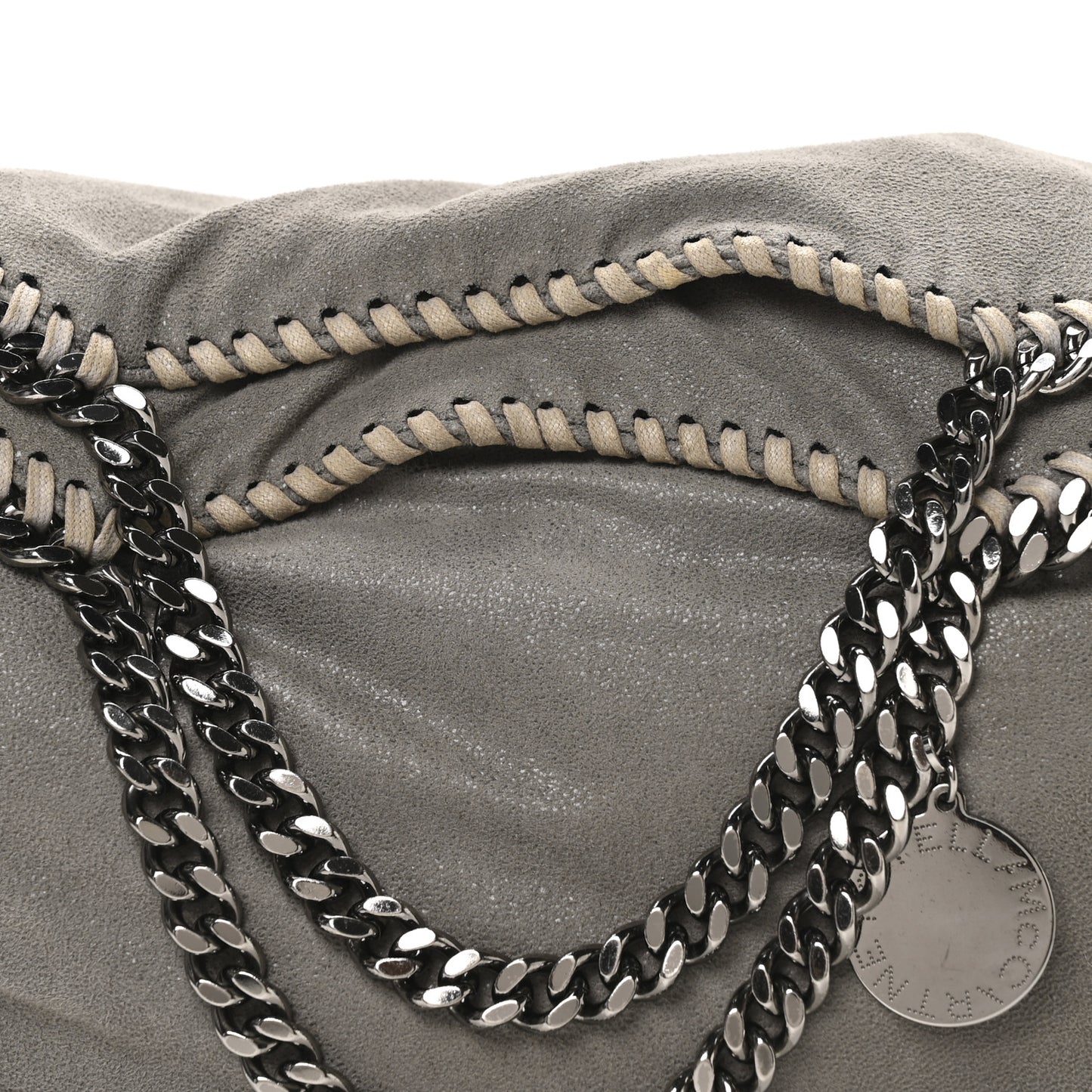 Shaggy Deer Falabella Fold Over Tote Grey
