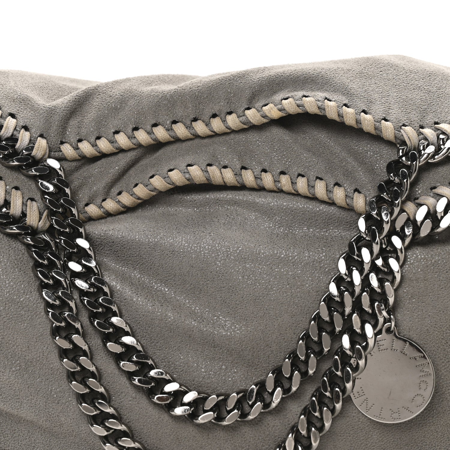 Stella McCartney Shaggy Deer Falabella Fold Over Tote Grey 8 of 10