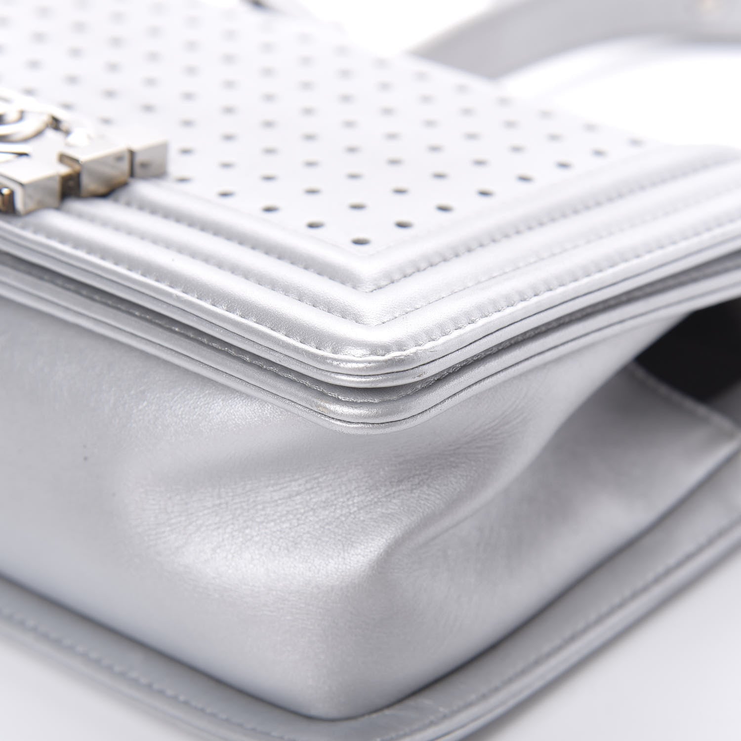 Chanel Metallic Lambskin LED Small Boy Flap Silver 10 of 17