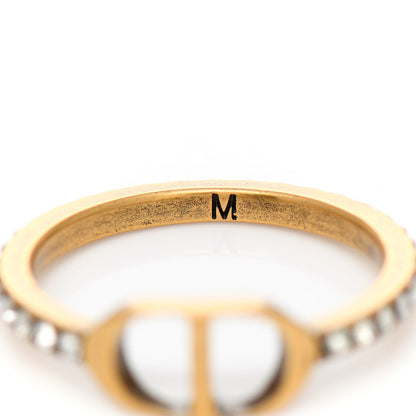 Christian Dior Metal Crystal CD Ring M Gold 4 of 4