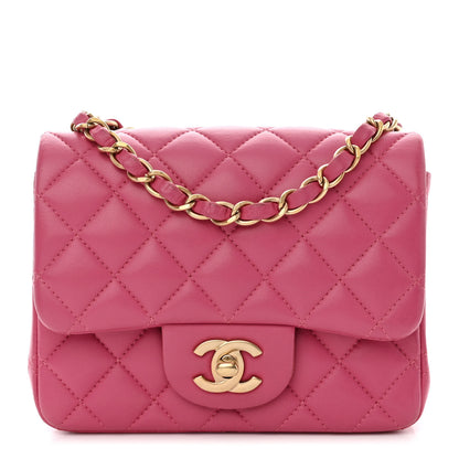 Chanel Lambskin Quilted Mini Square Flap Pink 1 of 12
