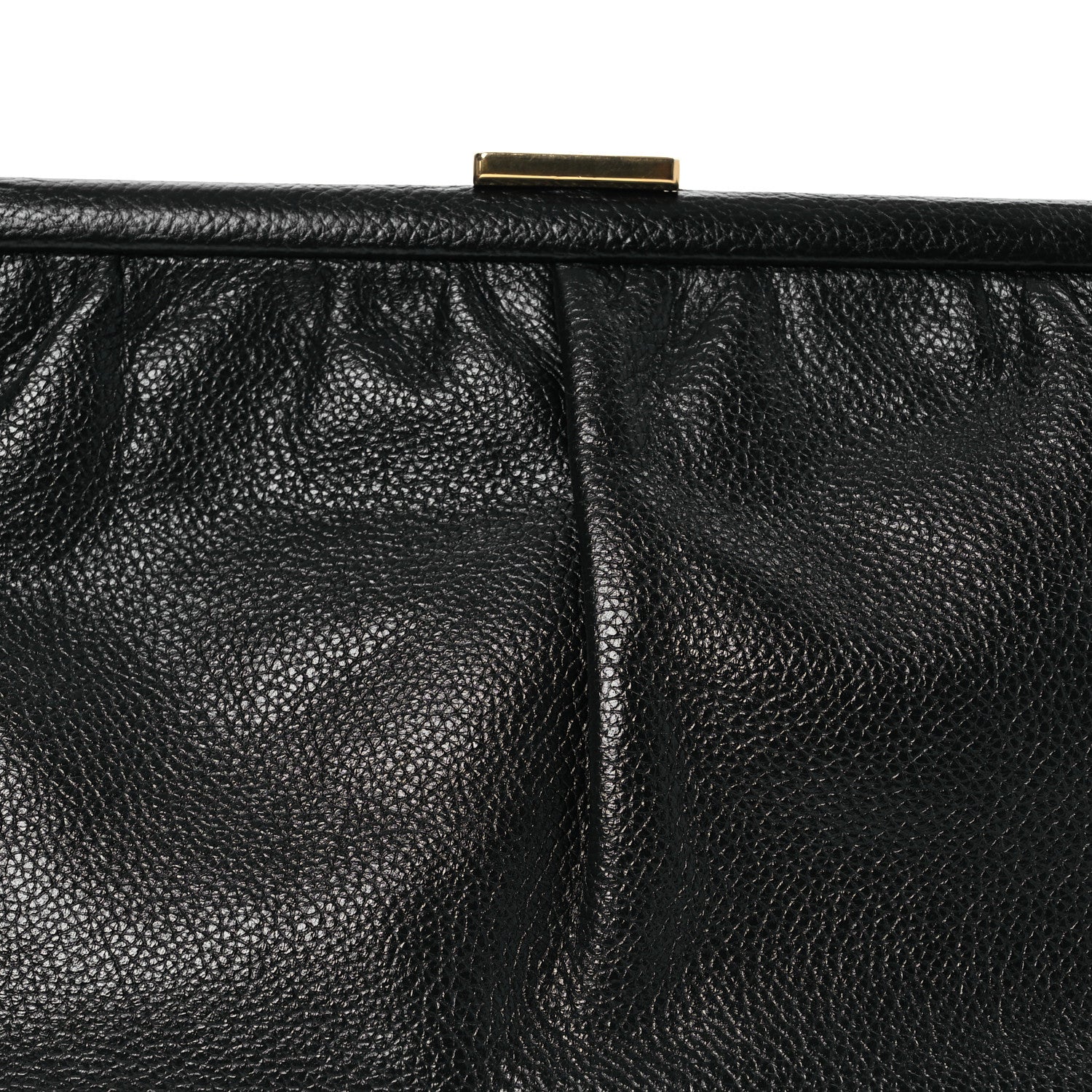 Balenciaga Grained Calfskin Logo Cloud Clutch XL Black 8 of 11