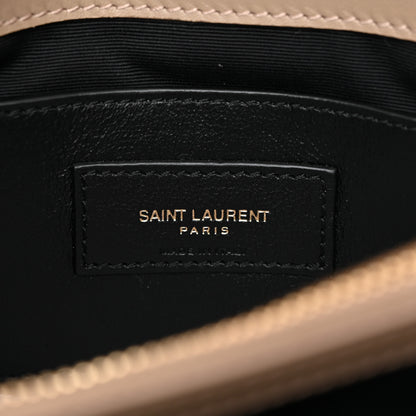 Saint Laurent Suede Matelasse Chevron Monogram Medium College Bag Matte Gold 6 of 10