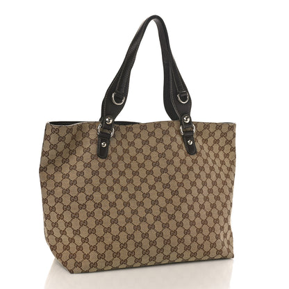 Gucci Monogram Medium Icon Bit Tote Dark Brown 3 of 9