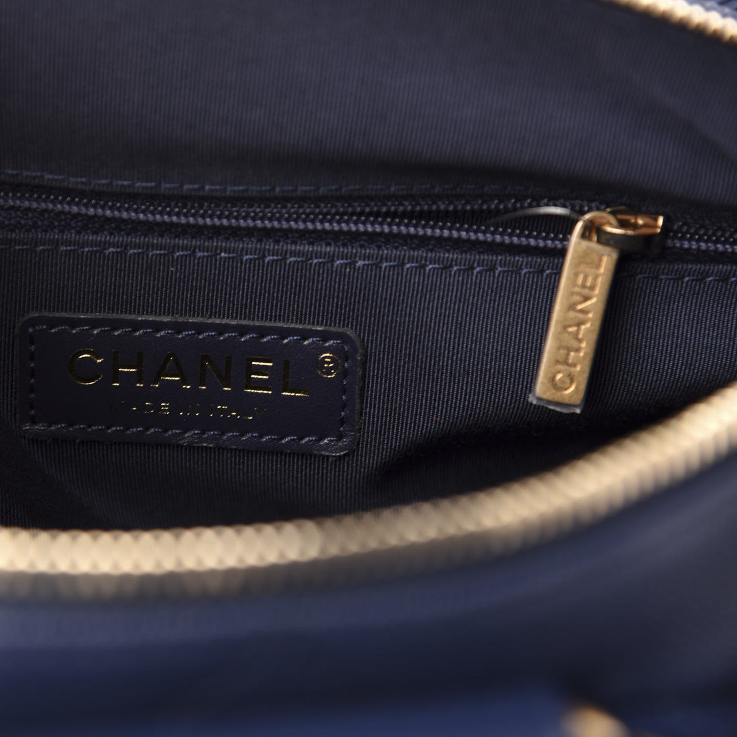 Grained Calfskin Lambskin Quilted Large Bowling Bag Blue