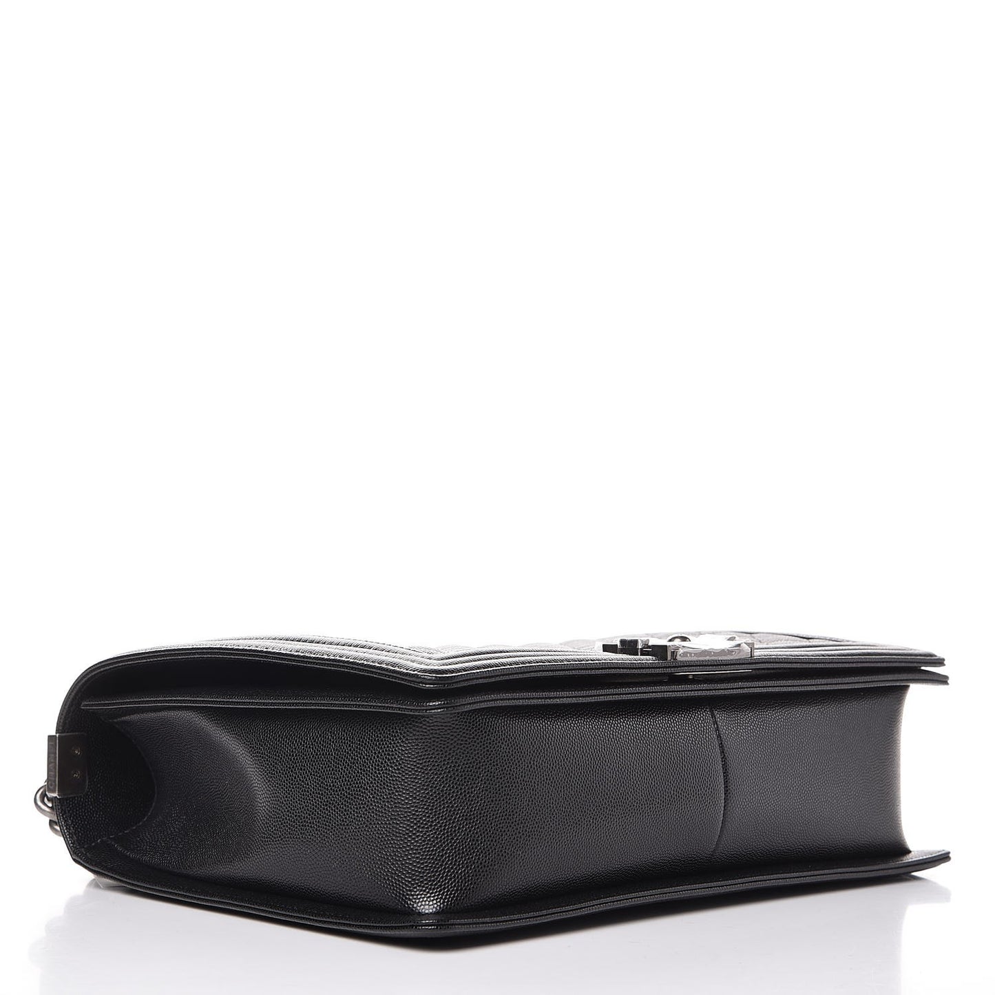 Caviar Quilted Large Boy Flap Black