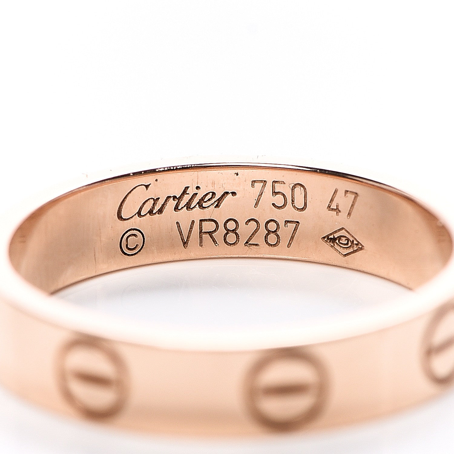 Cartier 18K Pink Gold 3.5mm LOVE Wedding Band Ring 47 4 3 of 3