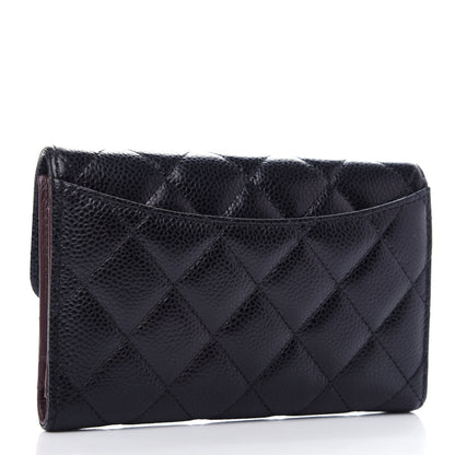 Chanel Caviar Quilted Medium Flap Wallet Black 3 of 9