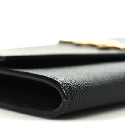 Saint Laurent Grain de Poudre Uptown Chain Wallet Black 9 of 11