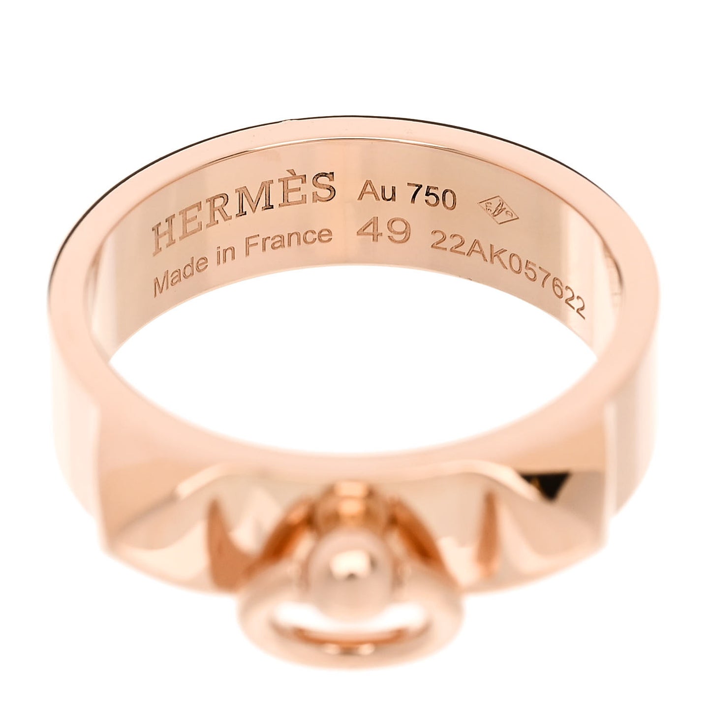 18K Rose Gold PM Collier De Chien Ring 49 5