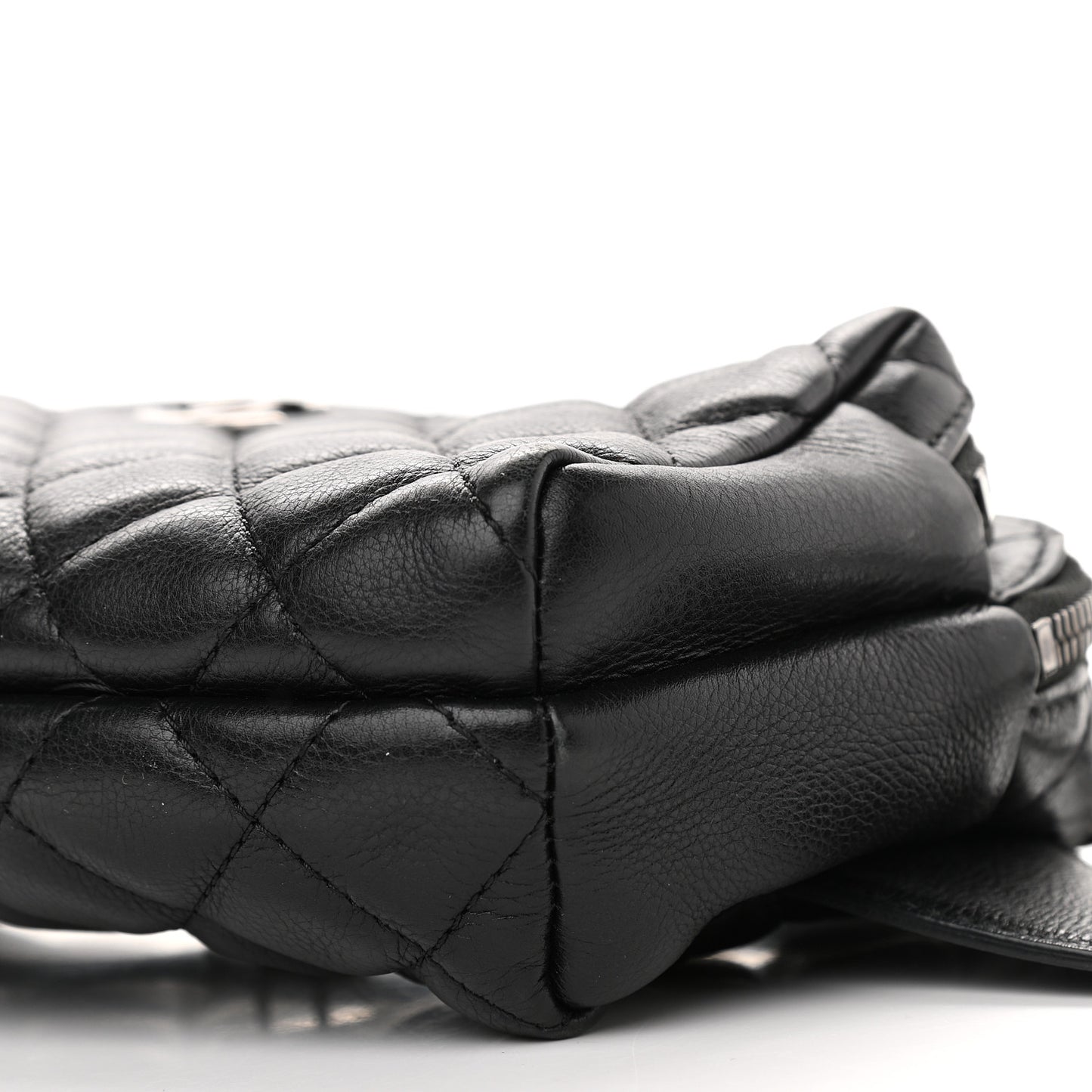 Calfskin Quilted Waist Bag Black