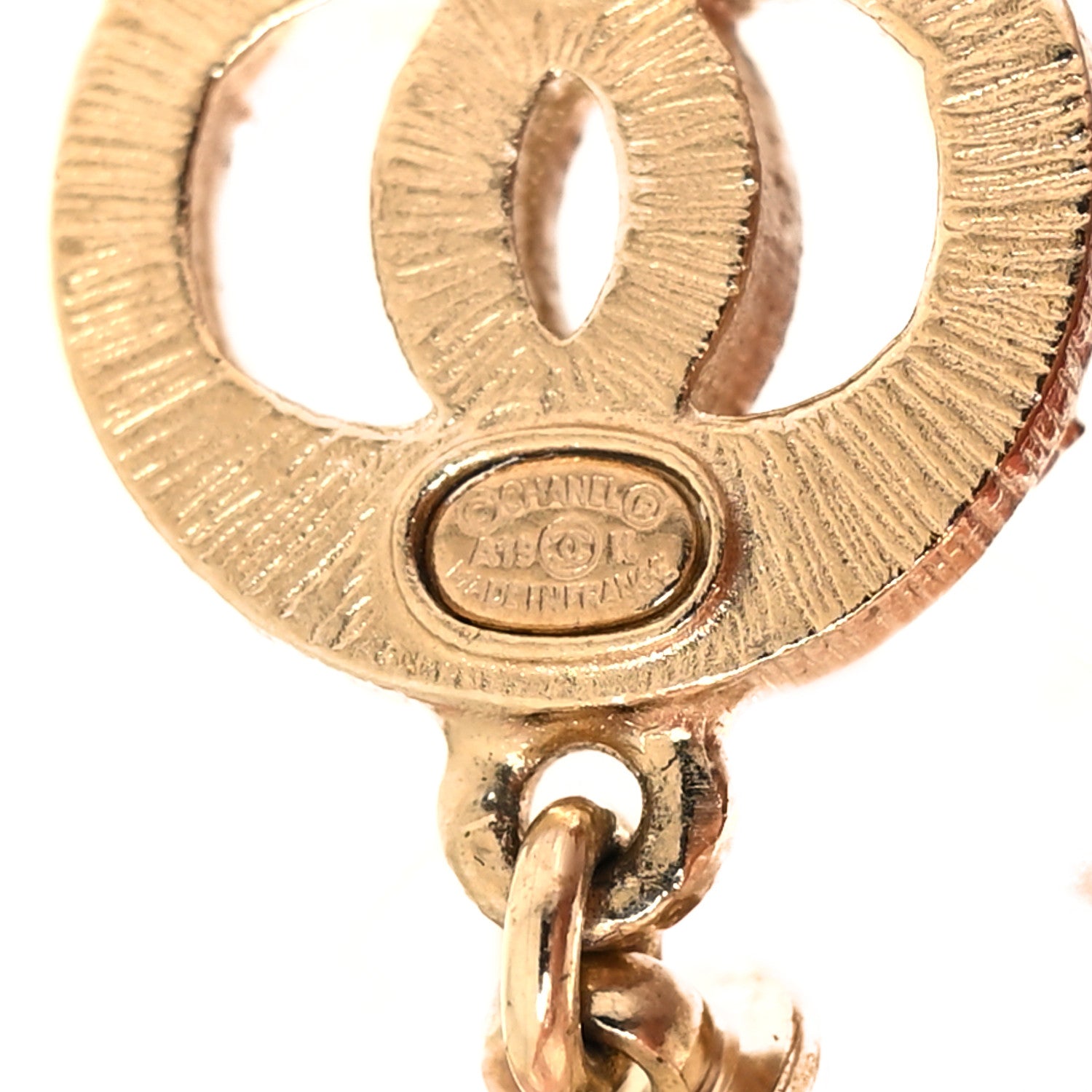 Chanel Crystal Lucite Pearl CC Drop Earrings Gold 4 of 5