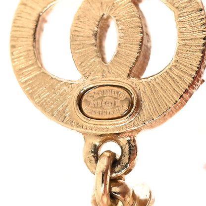 Chanel Crystal Lucite Pearl CC Drop Earrings Gold 4 of 5