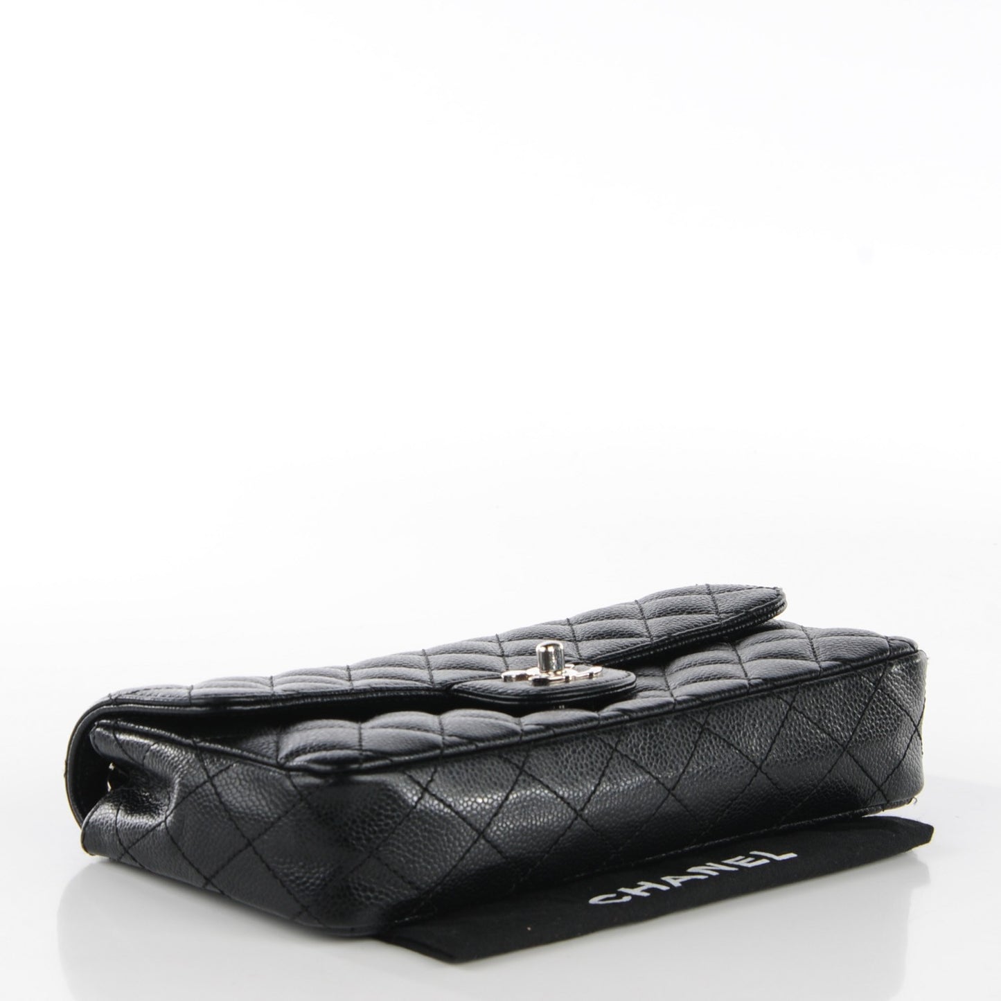 Caviar Quilted East West Flap Black