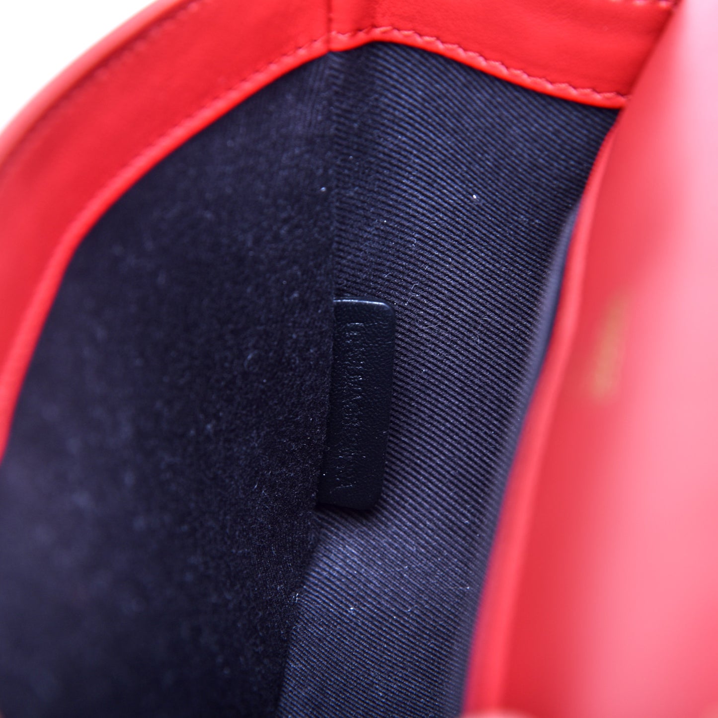 Grainy Calfskin Quilted Lola TB Bag Navy Blue Red
