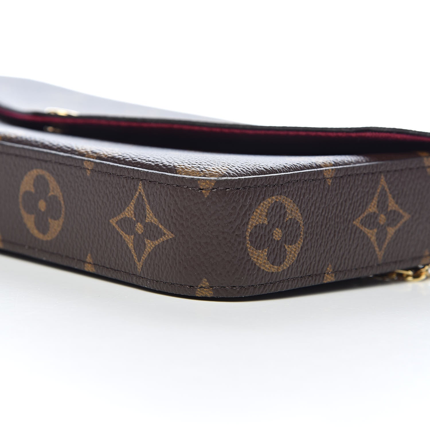 Louis Vuitton Monogram Pochette Felicie Chain Wallet Fuchsia 11 of 13
