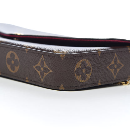 Louis Vuitton Monogram Pochette Felicie Chain Wallet Fuchsia 11 of 13