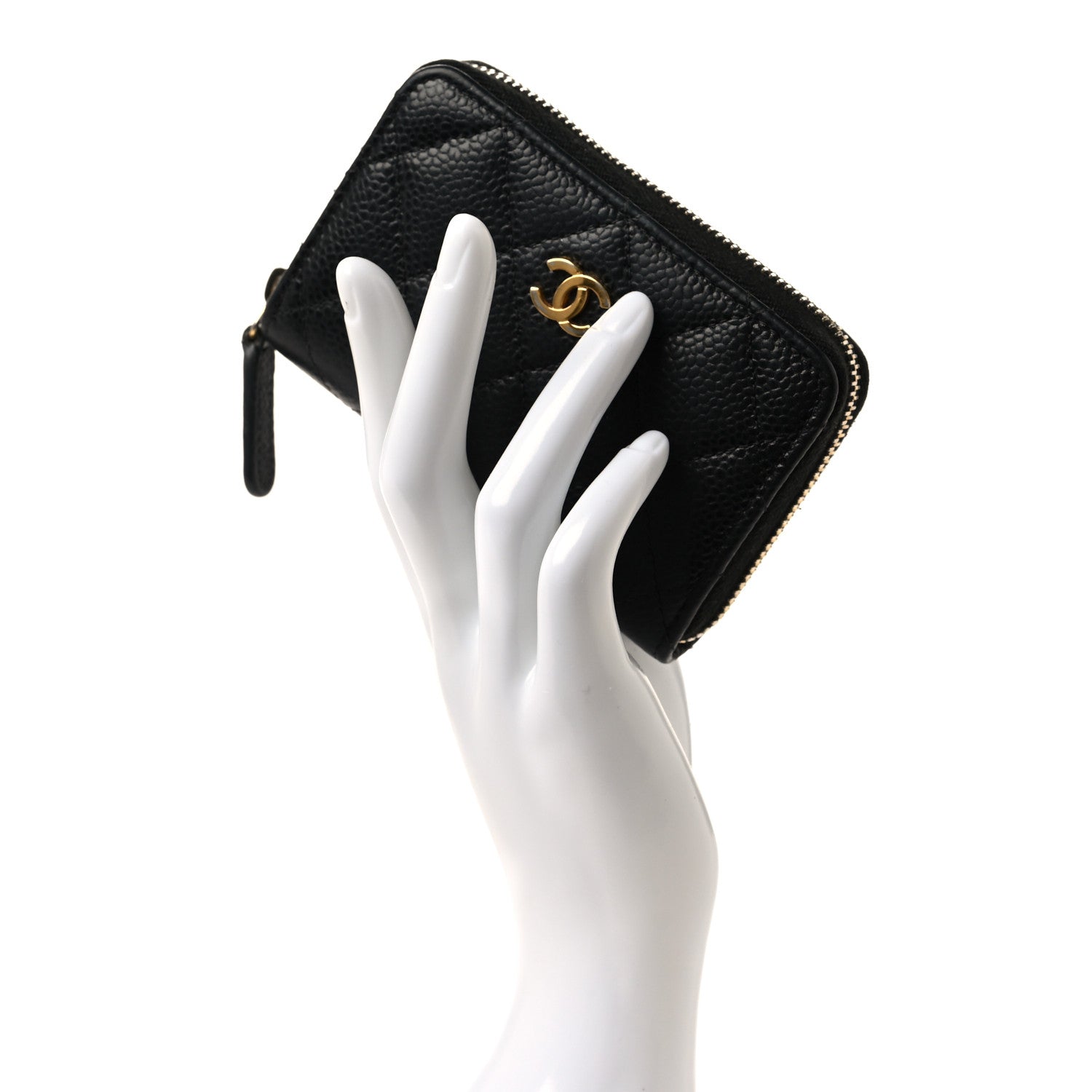 Chanel Caviar Quilted Classic Zipped Coin Purse Black 2 of 9