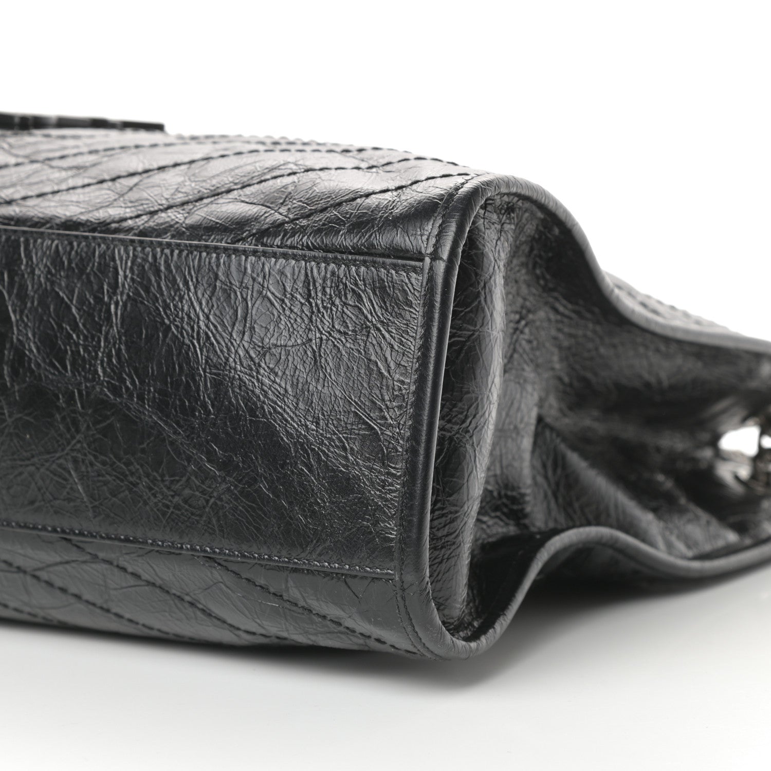 Saint Laurent Crinkled Calfskin Matelasse Monogram Niki Shoulder Bag Black 10 of 12