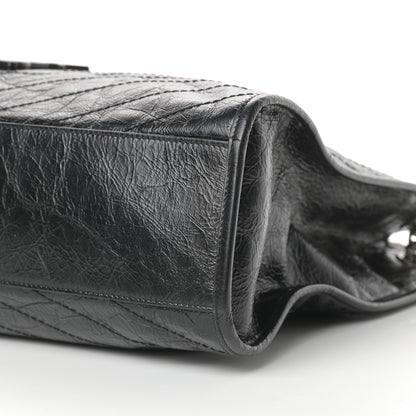 Saint Laurent Crinkled Calfskin Matelasse Monogram Niki Shoulder Bag Black 10 of 12
