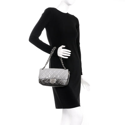Chanel Vinyl Quilted Small Melrose Degrade Flap Black 3 of 10