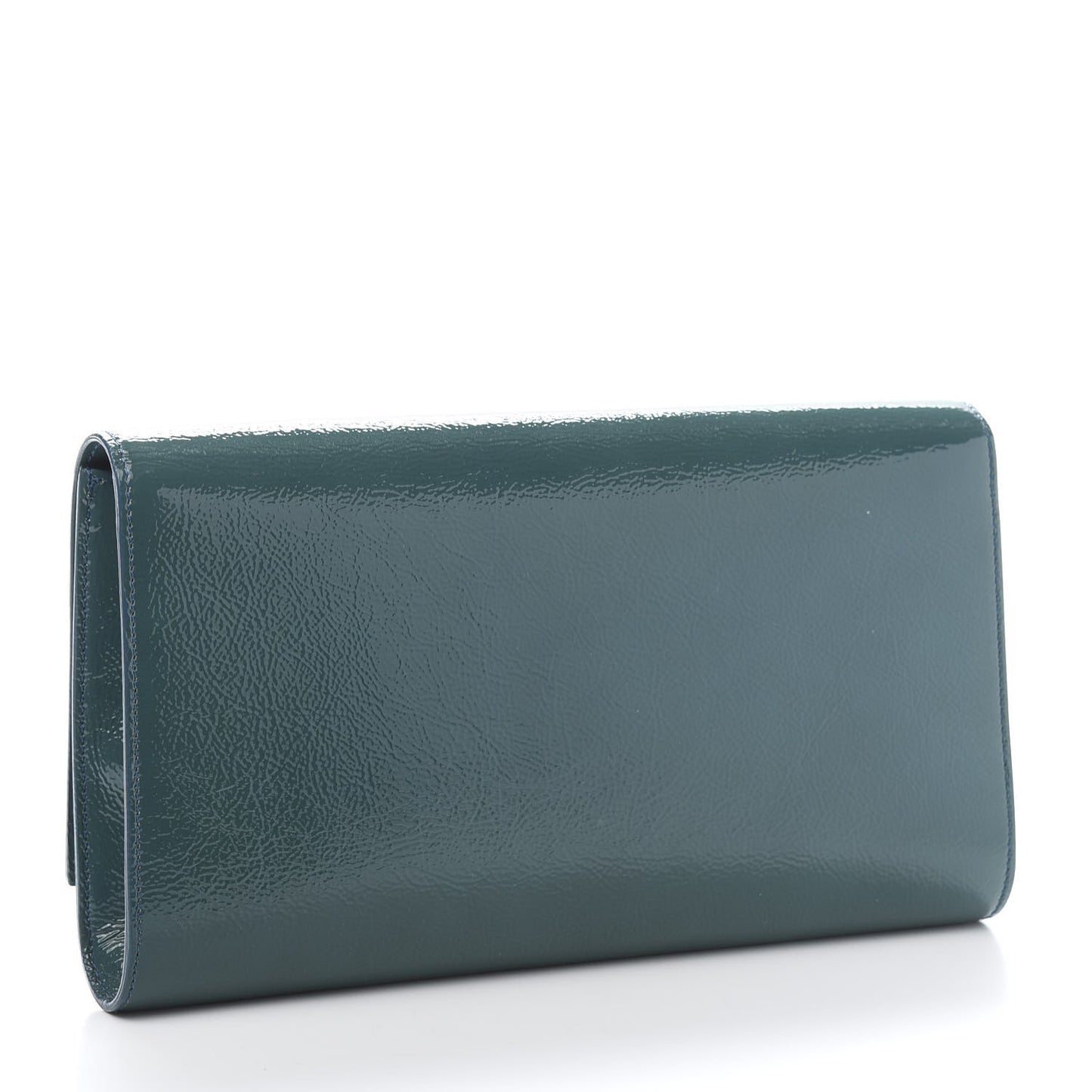 Textured Patent Monogram Large Belle De Jour Clutch Turquoise