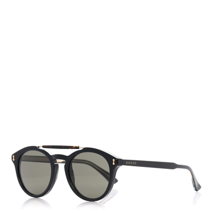 Gucci Round Avana Sunglasses GG0124SA Black Tortoise 1 of 9
