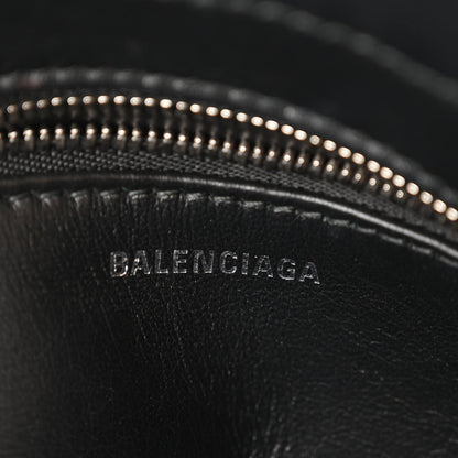 Balenciaga Shiny Day Calfskin Logo S Triangle Duffle Jaune Black 6 of 10