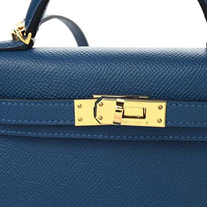 Hermes Epsom Mini Kelly Sellier 20 Deep Blue 7 of 11