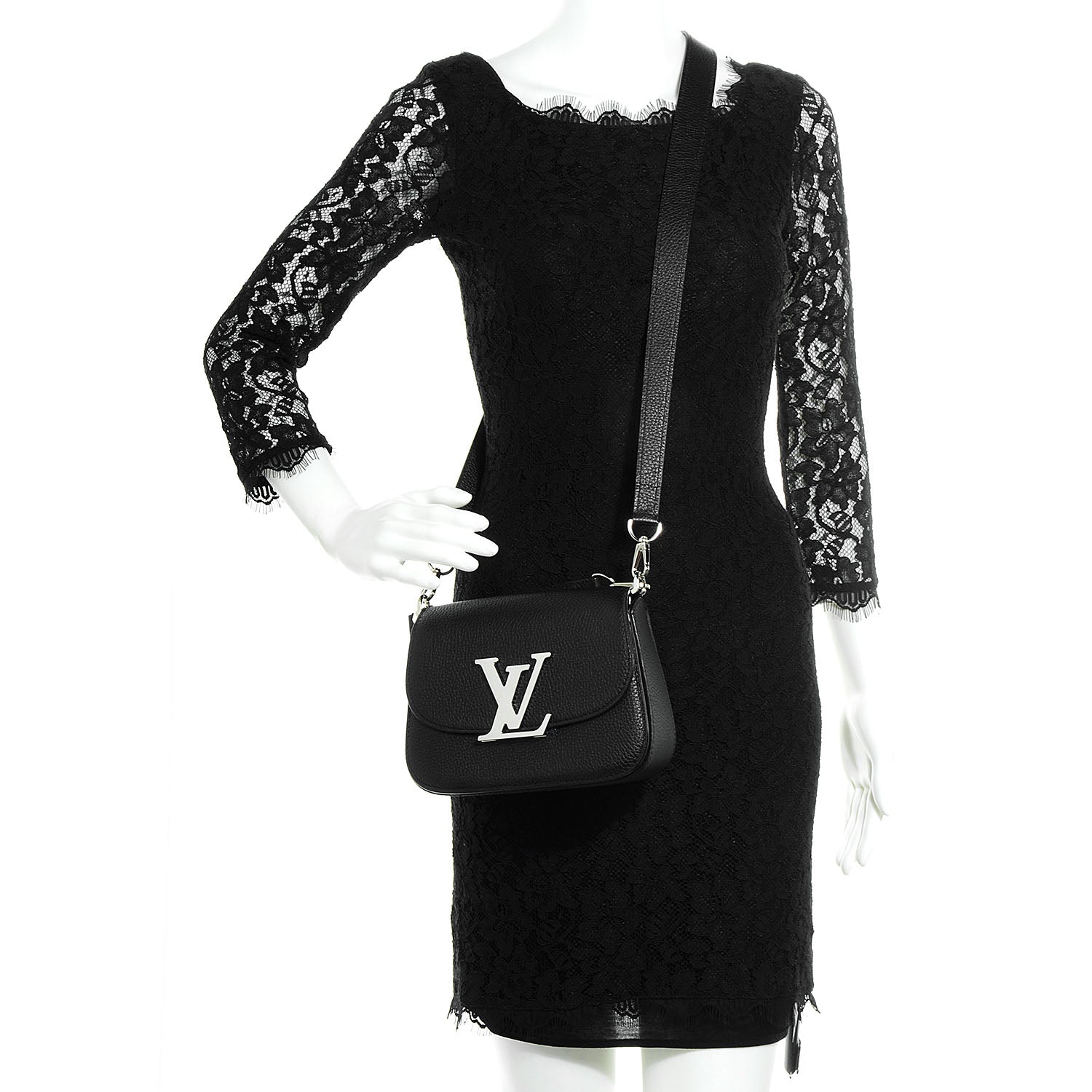 Louis Vuitton Taurillon Vivienne LV Black Silver 2 of 8