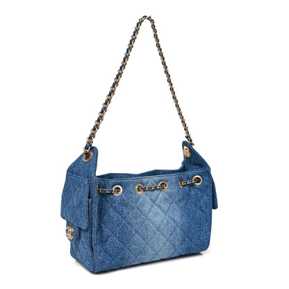 Chanel Washed Denim Quilted Mini Chanel 25 Handbag Blue 3 of 10