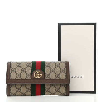Gucci GG Supreme Monogram Web Ophidia Continental Wallet Brown 9 of 9