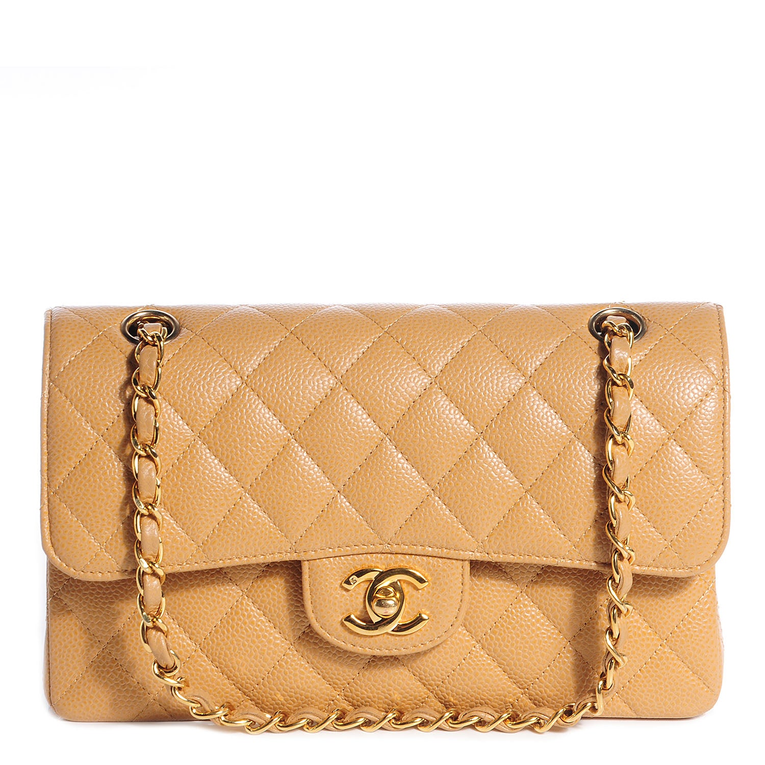 Chanel Caviar Quilted Small Double Flap Beige 1 of 10