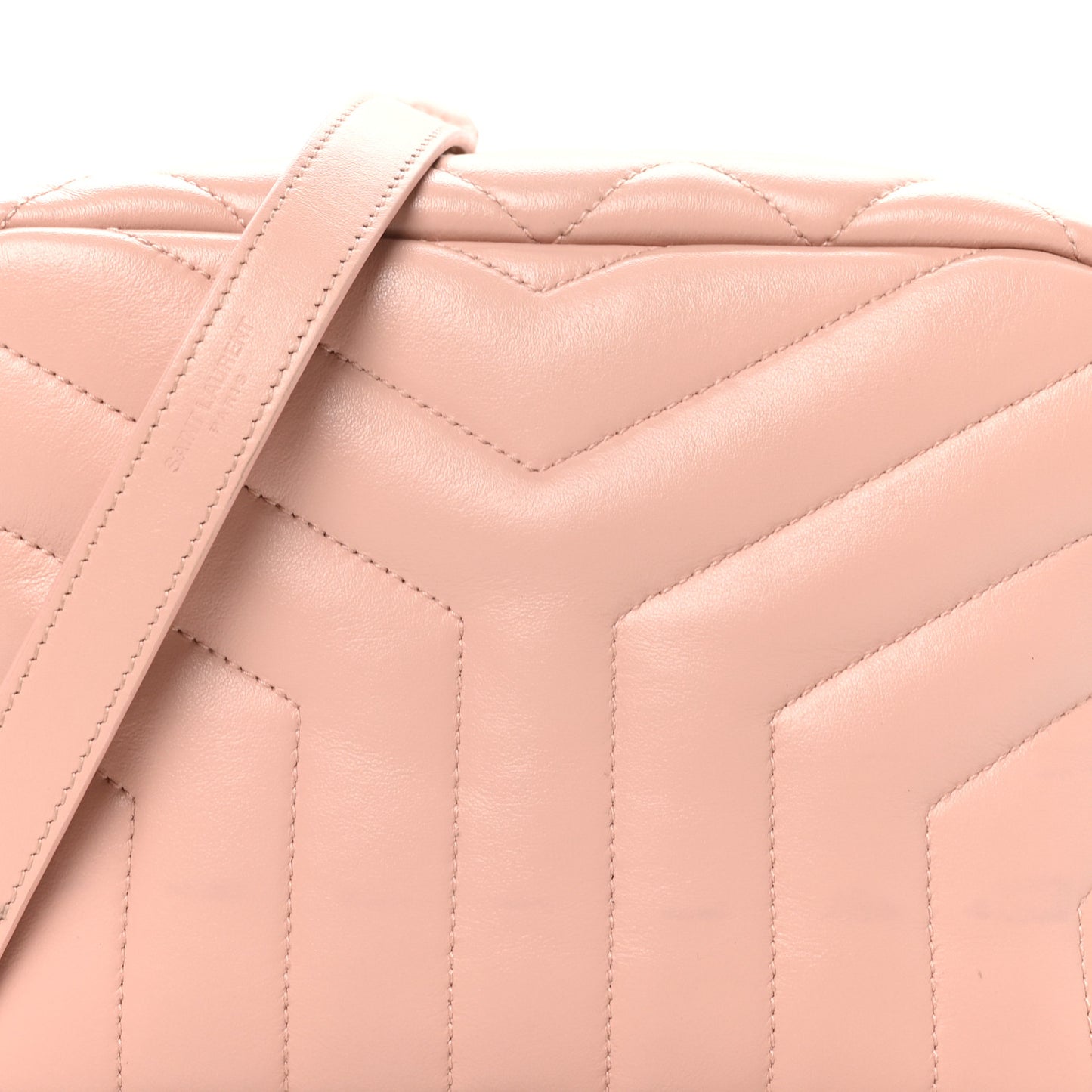 Calfskin Y Quilted Monogram Small Loulou Camera Pale Pink