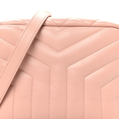 Saint Laurent Calfskin Y Quilted Monogram Small Loulou Camera Pale Pink 8 of 10