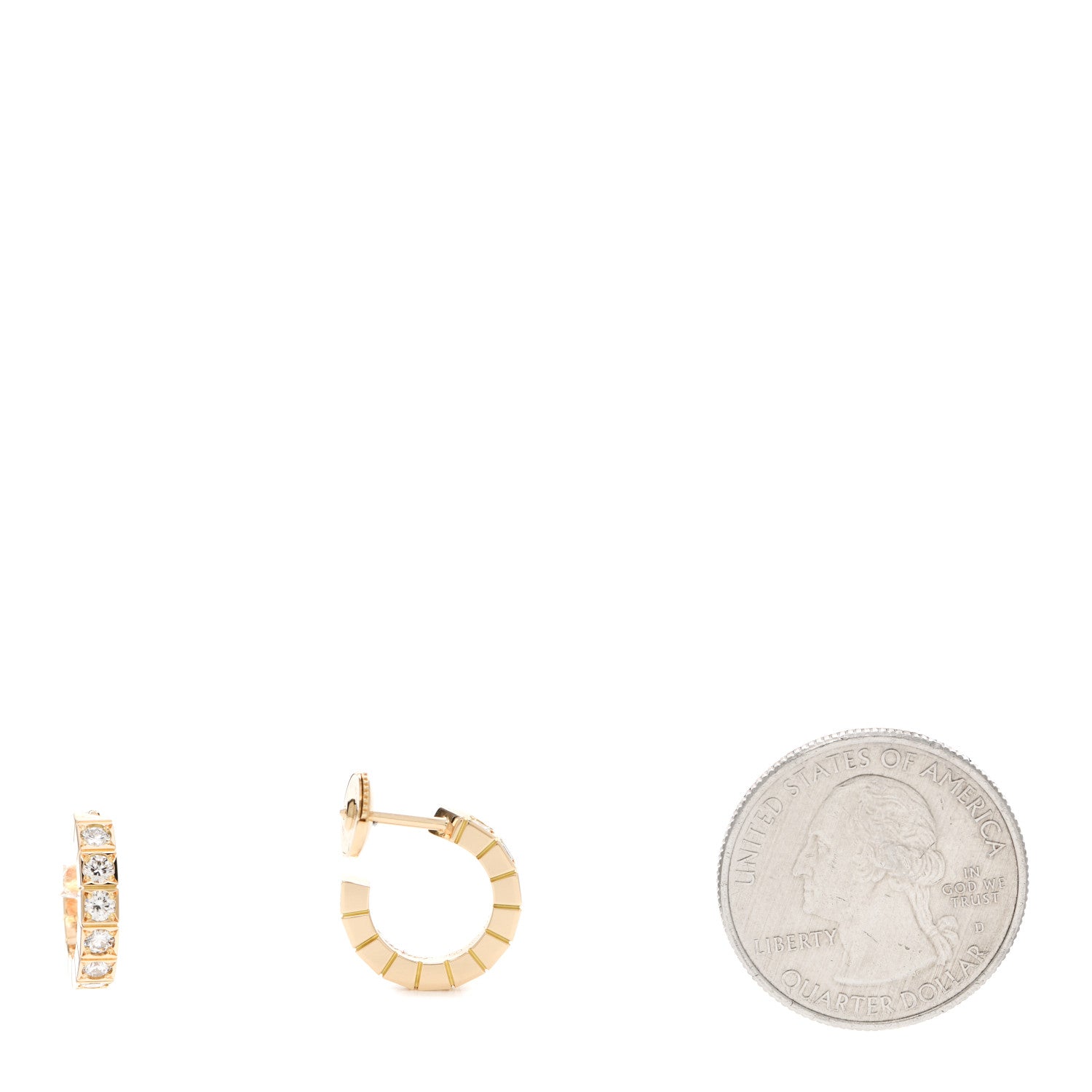 Cartier 18K Yellow Gold Diamond Lanieres Earrings 2 of 7