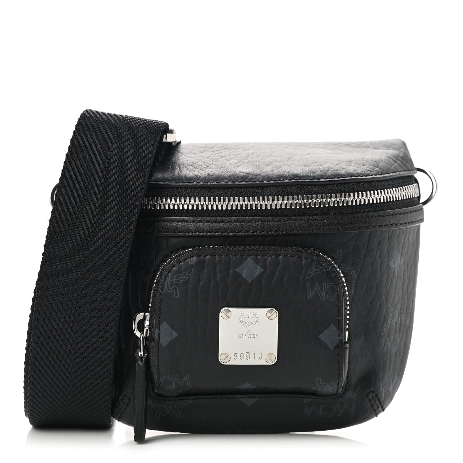 MCM Visetos X-Mini Aren Crossbody Bag Black 1 of 7