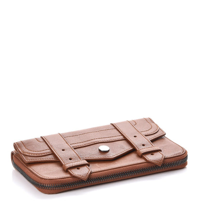 Proenza Schouler Lambskin PS1 Large Zip Around Wallet Saddle 4 of 7