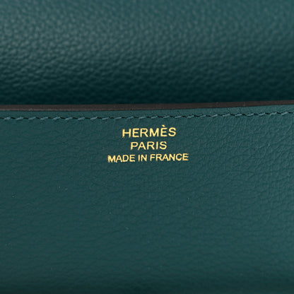 Hermes Evercolor Roulis Slim Wallet Vert Bosphore 7 of 8