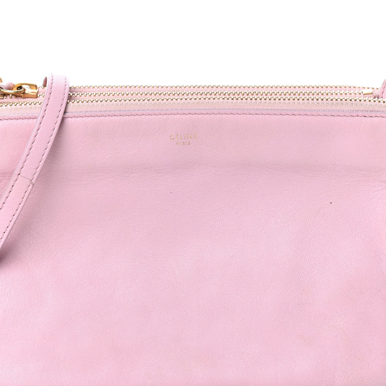 Celine Lambskin Small Trio Crossbody Bag Pink 8 of 12