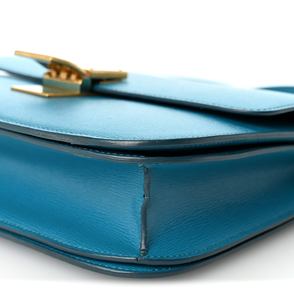 Celine Liege Calfskin Medium Classic Box Flap Bag Turquoise 10 of 10