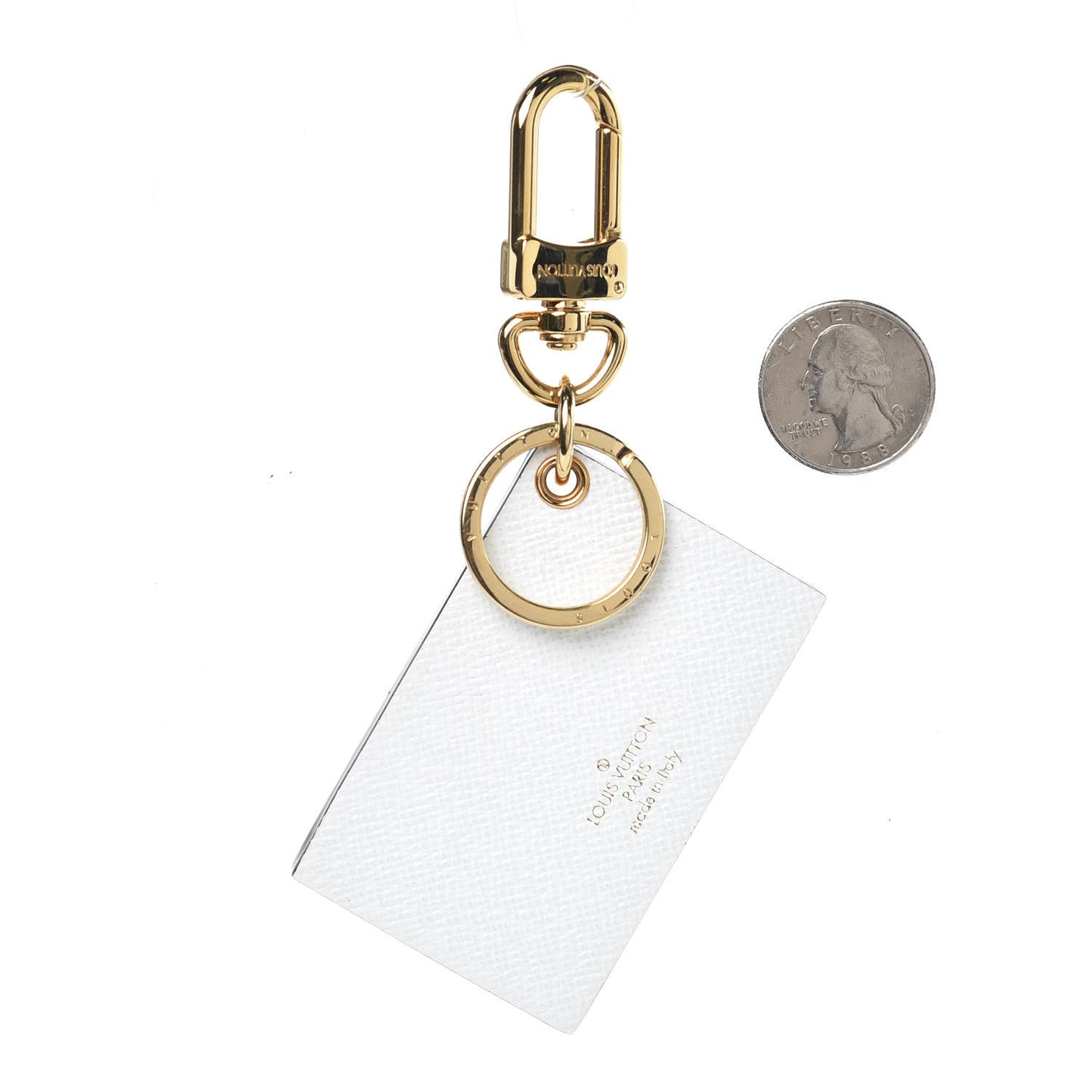 Petite Malle Malletage Bag Charm Key Holder White