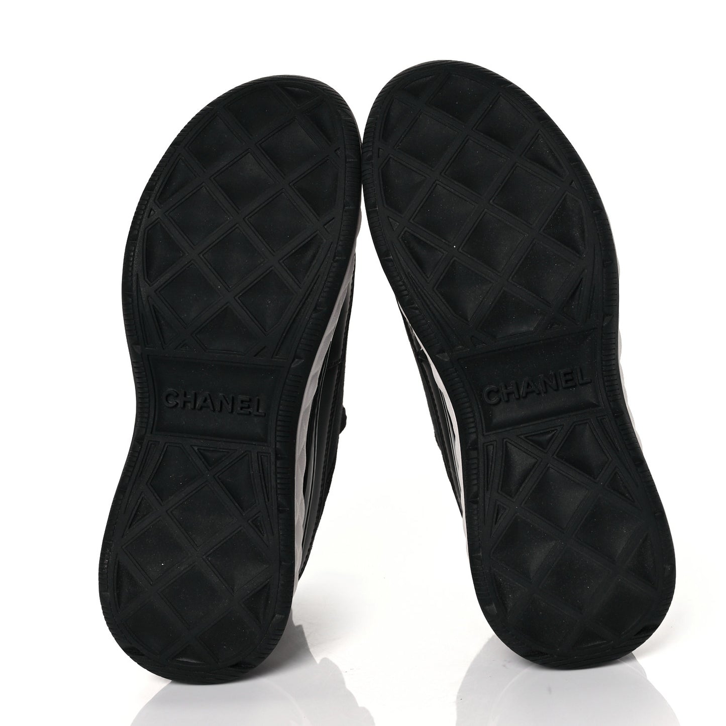 Velvet Calfskin Mixed Fibers CC Sneakers 36 Black