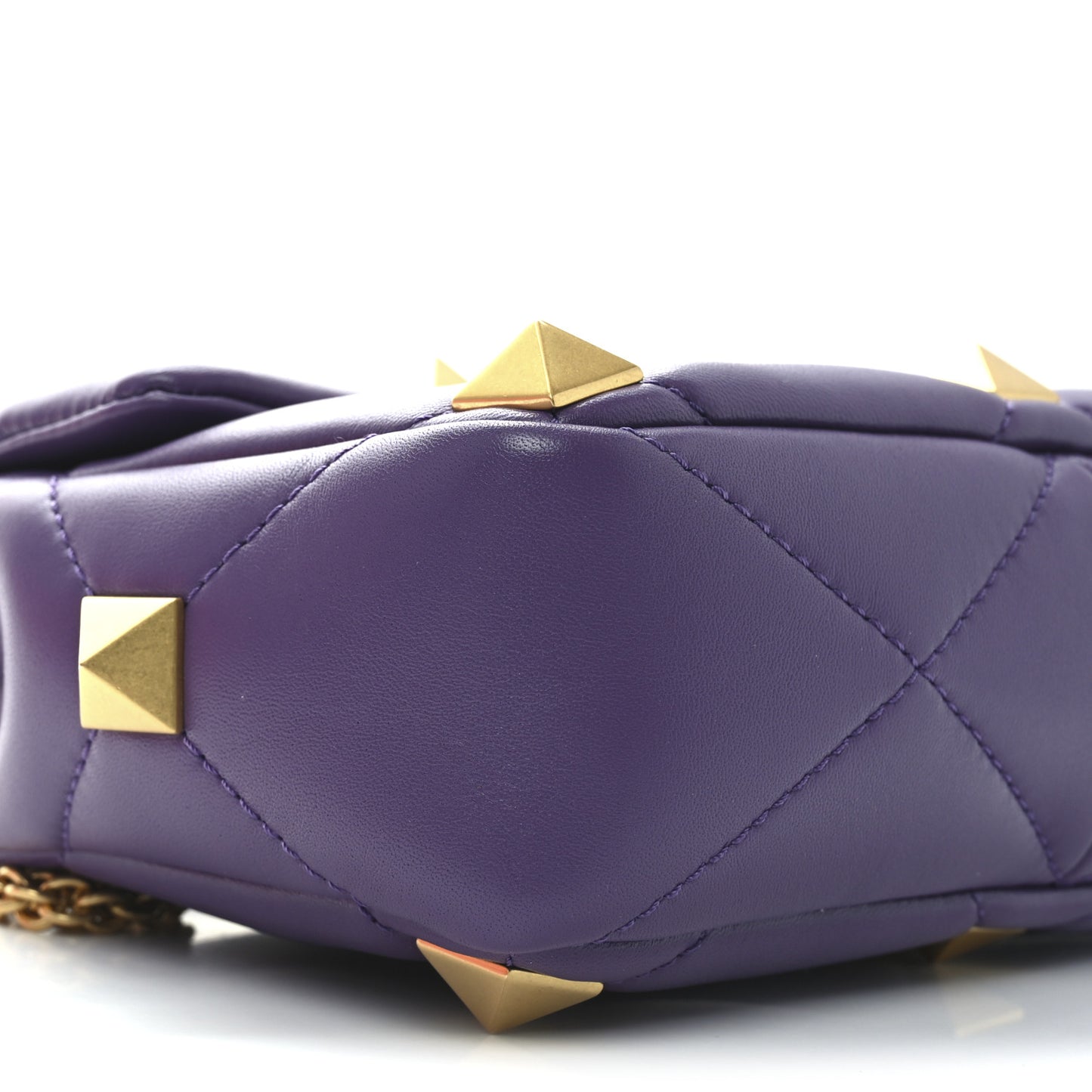 Nappa Medium Roman Stud Shoulder Bag Indian Violet
